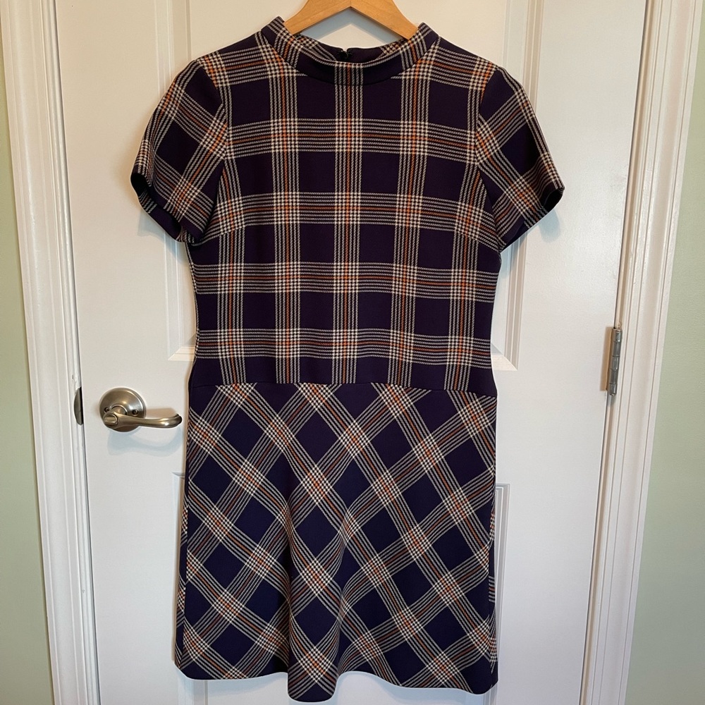 BROOKS BROTHERS Plaid Wool Dress - Size 8 NWOT